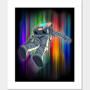 Astronaut Floating in Space Posters and Art